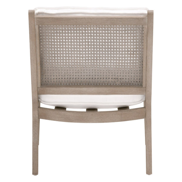 Essentials For Living Leone Club Chair ~ LiveSmart Peyton-Pearl, Natural Gray Oak, Cane