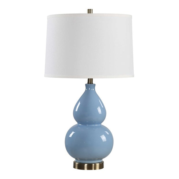 Casa Bella Living Blue Glazed Elegant Table Lamp