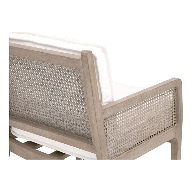 Essentials For Living Leone Club Chair ~ LiveSmart Peyton-Pearl, Natural Gray Oak, Cane