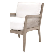 Essentials For Living Leone Club Chair ~ LiveSmart Peyton-Pearl, Natural Gray Oak, Cane