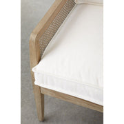 Essentials For Living Leone Club Chair ~ LiveSmart Peyton-Pearl, Natural Gray Oak, Cane