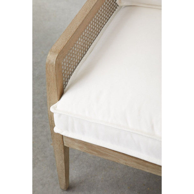 Essentials For Living Leone Club Chair ~ LiveSmart Peyton-Pearl, Natural Gray Oak, Cane