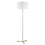 Casa Bella Living White Marble Antique Brass Floor Lamp