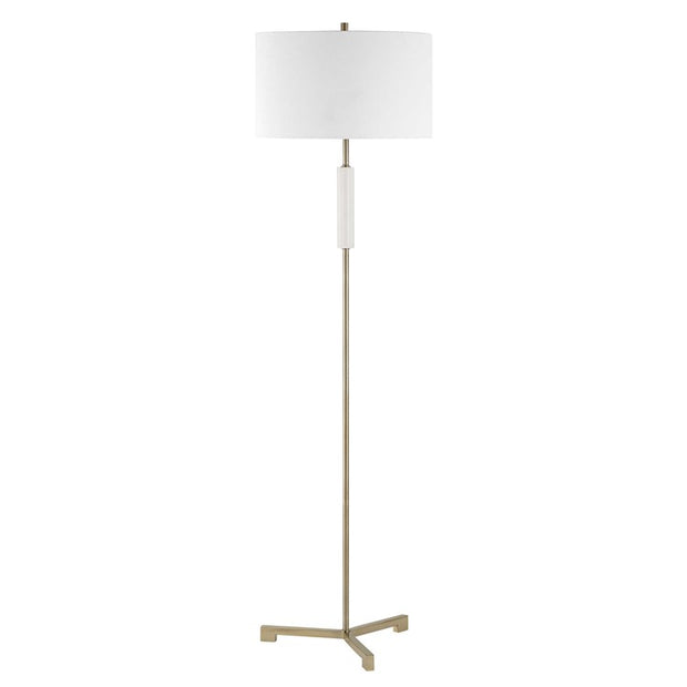 Casa Bella Living White Marble Antique Brass Floor Lamp