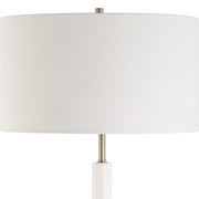 Casa Bella Living White Marble Antique Brass Floor Lamp