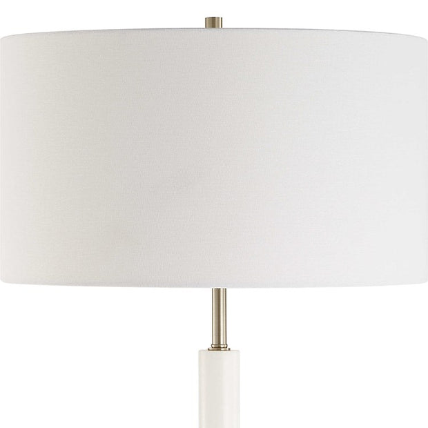Casa Bella Living White Marble Antique Brass Floor Lamp