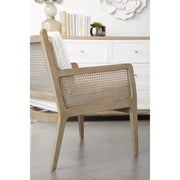 Essentials For Living Leone Club Chair ~ LiveSmart Peyton-Pearl, Natural Gray Oak, Cane