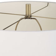 Casa Bella Living White Marble Antique Brass Floor Lamp