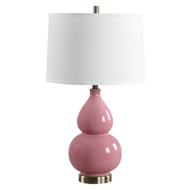Casa Bella Living Bubblegum Pink Elegant Ceramic Table Lamp