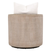 Essentials For Living McGuire Swivel Club Chair ~ LiveSmart Boucle-Snow, Natural Gray Oak & Cane