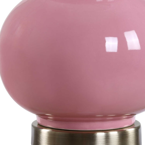 Casa Bella Living Bubblegum Pink Elegant Ceramic Table Lamp