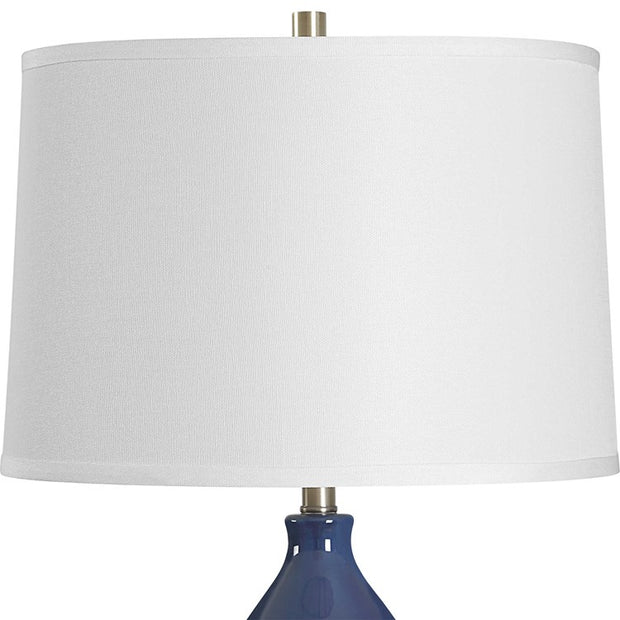 Casa Bella Living Rich Navy Blue Elegant Ceramic Table Lamp