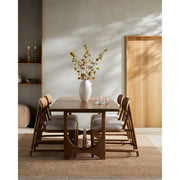 Surya Arland Modern Natural Mango Wood Dining Table 78”