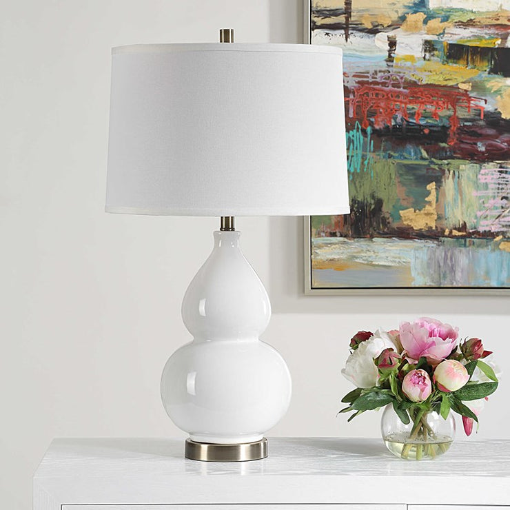 Casa Bella Living Pristine White Elegant Ceramic Table Lamp ~ LAST CHANCE SALE ~ LIMITED QUANTITY