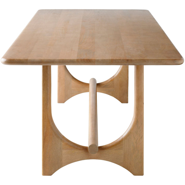 Surya Arland Modern Natural Mango Wood Dining Table 78”