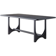 Surya Arland Modern Black Mango Wood Dining Table 78”