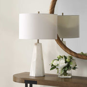 Casa Bella Living Hexagon Shaped Marble Accent Lamp