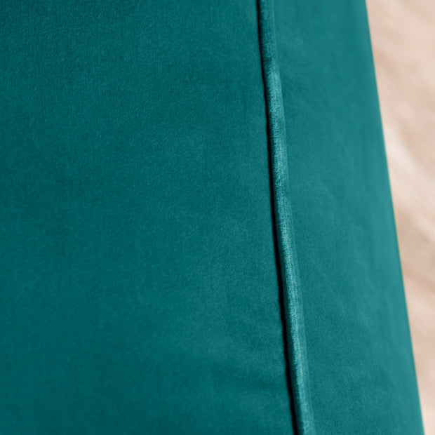 Crestview Collection Cerra Jade Green Velvet Square Foot Stool Pouf