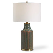 Casa Bella Living Blueish Green With Rust Undertones Table Lamp