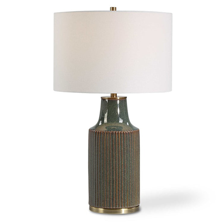 Casa Bella Living Blueish Green With Rust Undertones Table Lamp