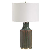 Casa Bella Living Blueish Green With Rust Undertones Table Lamp