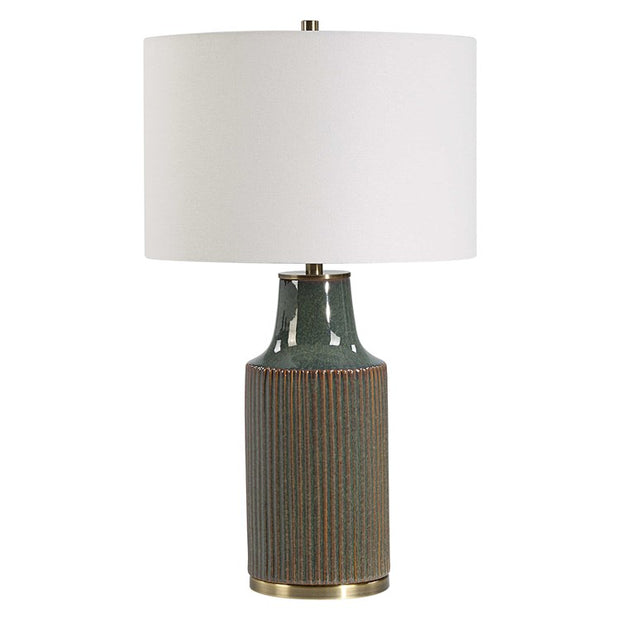 Casa Bella Living Blueish Green With Rust Undertones Table Lamp