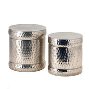 Crestview Collection Colthurst Set of 2 Silver Stools