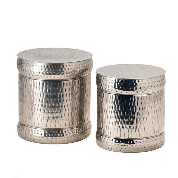 Crestview Collection Colthurst Set of 2 Silver Stools