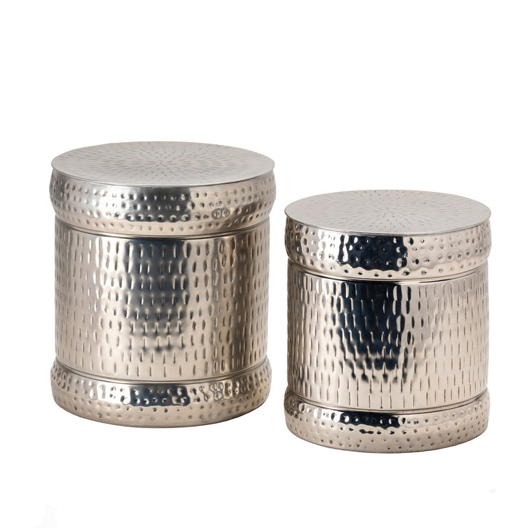 Crestview Collection Colthurst Set of 2 Silver Stools