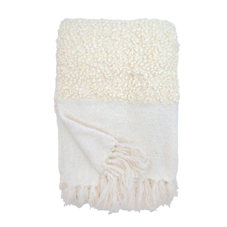 Pom Pom at Home Murphy Boucle Oversized Throw Blanket ~ Available in Ivory, Moss, Seaglass, Walnut & Midnight
