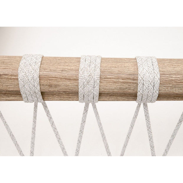Essentials For Living Pacific Club Chair ~ White Speckle Flat Rope, LiveSmart Peyton-Pearl, Natural Gray Mahogany