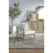 Essentials For Living Pacific Club Chair ~ White Speckle Flat Rope, LiveSmart Peyton-Pearl, Natural Gray Mahogany