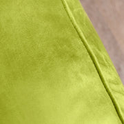 Crestview Collection Cerra Lime Green Velvet Square Foot Stool Pouf