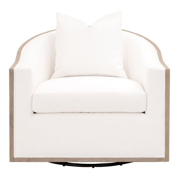 Essentials For Living Paxton Swivel Club Chair ~ LiveSmart Peyton-Pearl, Natural Gray Oak