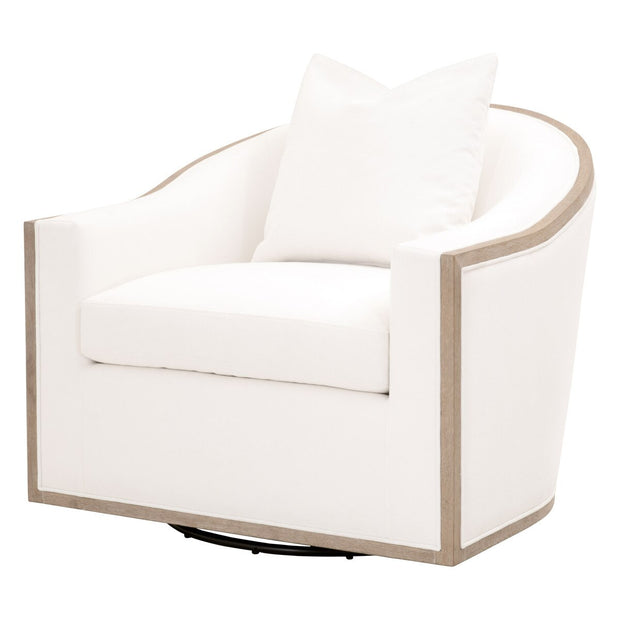 Essentials For Living Paxton Swivel Club Chair ~ LiveSmart Peyton-Pearl, Natural Gray Oak
