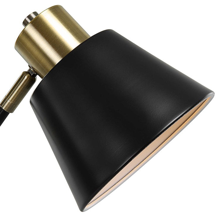 Casa Bella Living Finished in An Antique Brass And Black Desk Lamp