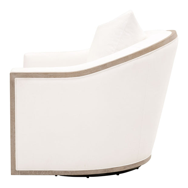 Essentials For Living Paxton Swivel Club Chair ~ LiveSmart Peyton-Pearl, Natural Gray Oak