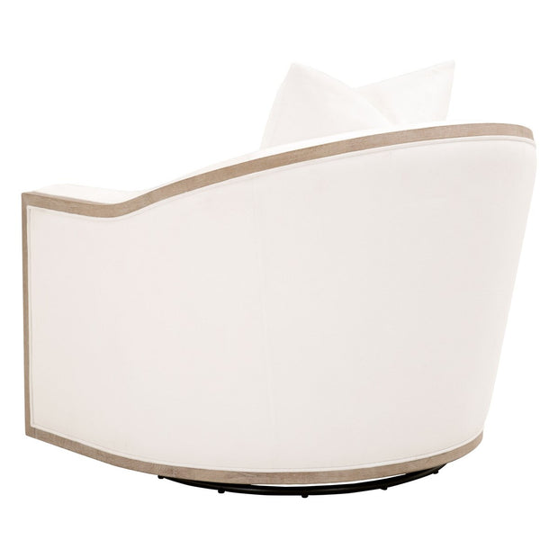Essentials For Living Paxton Swivel Club Chair ~ LiveSmart Peyton-Pearl, Natural Gray Oak