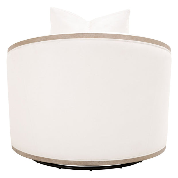 Essentials For Living Paxton Swivel Club Chair ~ LiveSmart Peyton-Pearl, Natural Gray Oak