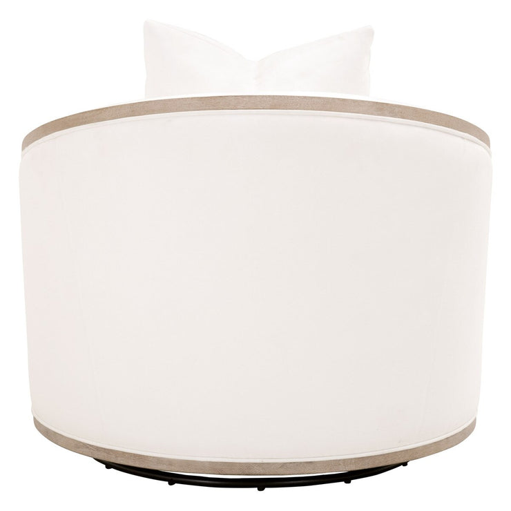 Essentials For Living Paxton Swivel Club Chair ~ LiveSmart Peyton-Pearl, Natural Gray Oak