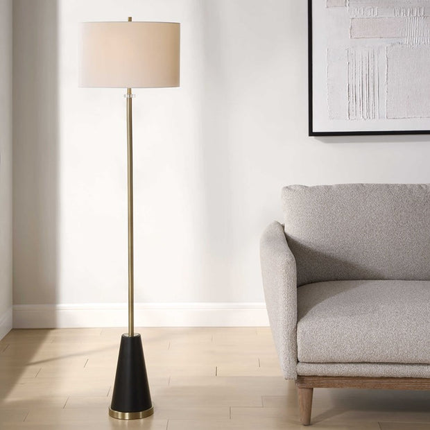 Casa Bella Living Modern Twist Finished In Antique Brass Floor Lamp