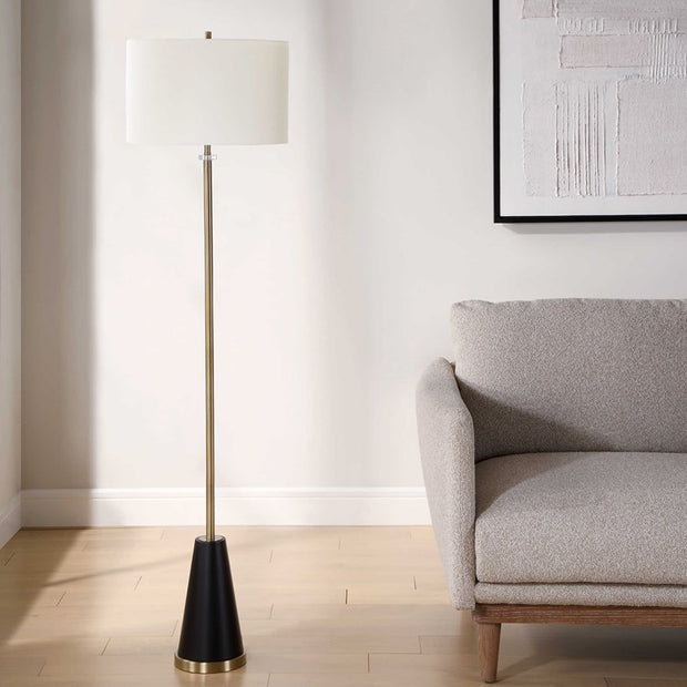 Casa Bella Living Modern Twist Finished In Antique Brass Floor Lamp
