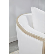 Essentials For Living Paxton Swivel Club Chair ~ LiveSmart Peyton-Pearl, Natural Gray Oak