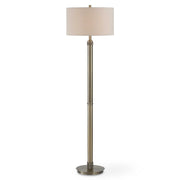 Casa Bella Living Antique Brass Off- White Linen Floor Lamp
