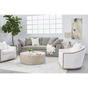 Essentials For Living Paxton Swivel Club Chair ~ LiveSmart Peyton-Pearl, Natural Gray Oak