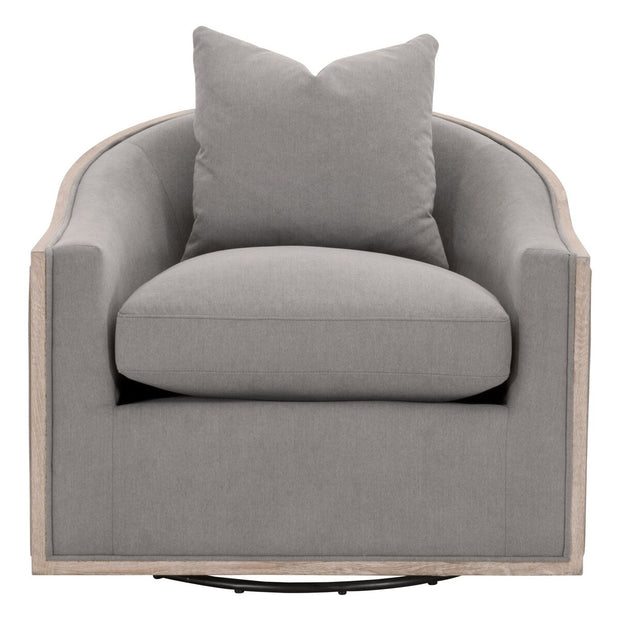 Essentials For Living Paxton Swivel Club Chair ~ LiveSmart Peyton-Slate, Natural Gray Oak
