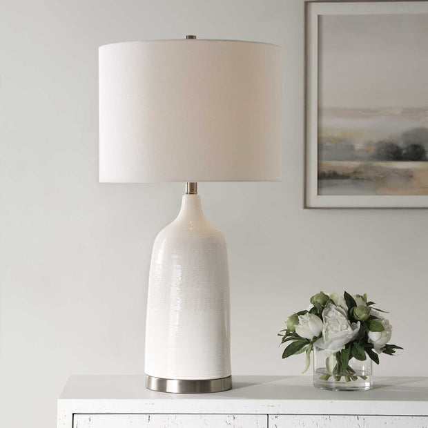 Casa Bella Living Off- White Ceramic Table Lamp