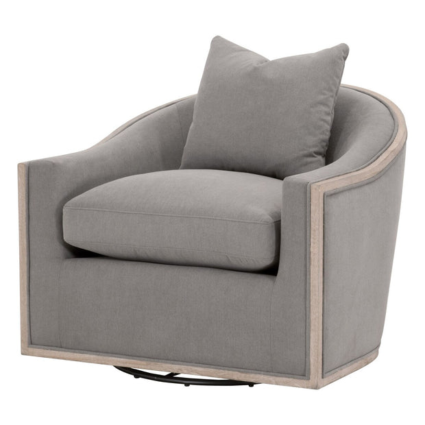 Essentials For Living Paxton Swivel Club Chair ~ LiveSmart Peyton-Slate, Natural Gray Oak