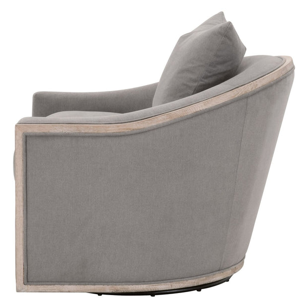 Essentials For Living Paxton Swivel Club Chair ~ LiveSmart Peyton-Slate, Natural Gray Oak