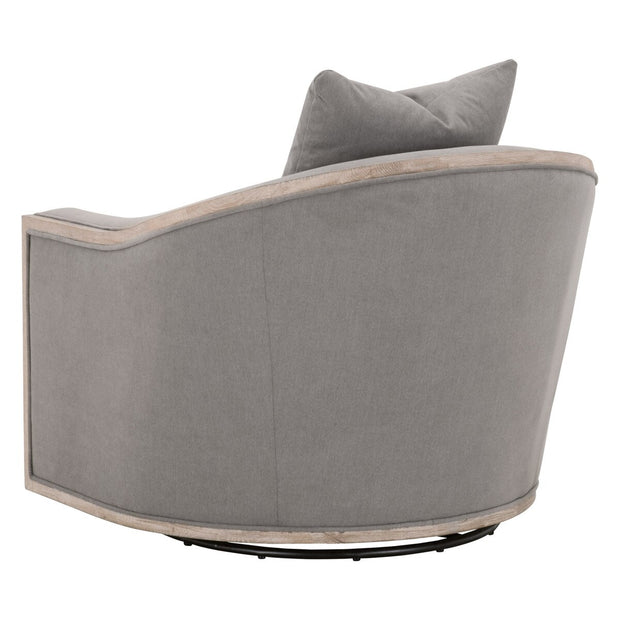 Essentials For Living Paxton Swivel Club Chair ~ LiveSmart Peyton-Slate, Natural Gray Oak